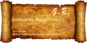 Gebhardt Renáta névjegykártya